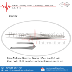 PRIME McIndoe Dissecting Forceps 152mm long | 1-2 teeth