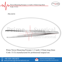 PRIME Treves Dissecting Forceps | 1-2 teeth | 152mm long