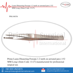 PRIME Lanes Dissecting Forceps 1-2 teeth on serrated jaws | 152 MM Long |