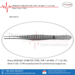 PRIME DEBAKY FORCEP | STR | TIP 1.60 MM | 7" | 18 CM |