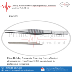 PRIME DeBakey Atraumatic Dissecting Forceps Straight, atraumatic jaws
