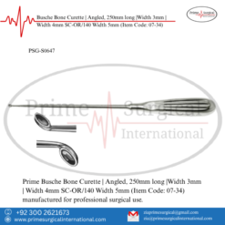 PRIME Busche Bone Curette | Angled, 250mm long | Width 3mm | Width 4mm SC-OR/140 Width 5mm