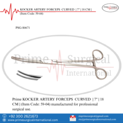 PRIME KOCKER ARTERY FORCEPS CURVED | 7" | 18 CM |