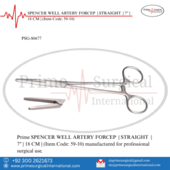 PRIME SPENCER WELL ARTERY FORCEP | STRAIGHT | 7" | 18 CM |