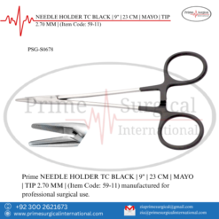 PRIME NEEDLE HOLDER TC BLACK | 9" | 23 CM | MAYO | TIP 2.70 MM | LNH