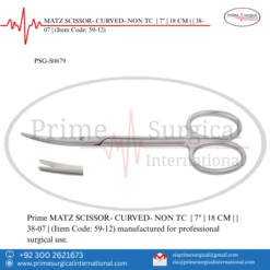 PRIME MATZ SCISSOR- CURVED- NON TC | 7" | 18 CM | | 38-07 |