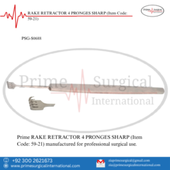 PRIME RAKE RETRACTOR 4 PRONGES SHARP