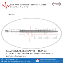 PRIME PECK RAKE RETRACTOR (4 PRONGS) FLEXIBLE SHARP