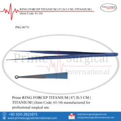 PRIME JARIT RING FORCEP TITANIUM | 8"| 20.5 CM| Specially made for Kidney | TITANIUM |