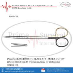 PRIME METZ SCISSOR TC BLACK STR | SUPER CUT | |9" |23CM|