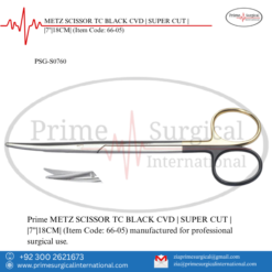 PRIME METZ SCISSOR TC BLACK CVD | SUPER CUT | |7"|18CM|