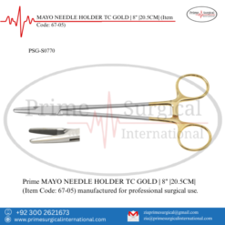 PRIME MAYO NEEDLE HOLDER TC GOLD | 8" |20.5CM|