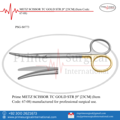 PRIME METZ SCISSOR TC GOLD STR |9" |23CM|