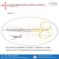 PRIME MATZ SCISSOR TC GOLD - CURVED |7" |18CM|