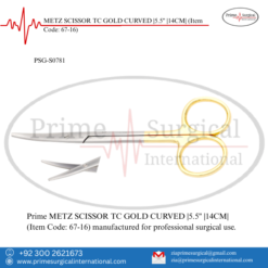 PRIME METZ SCISSOR TC GOLD CURVED |5.5" |14CM|