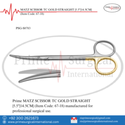 PRIME MATZ SCISSOR TC GOLD STRAIGHT |5.5"|14.5CM|