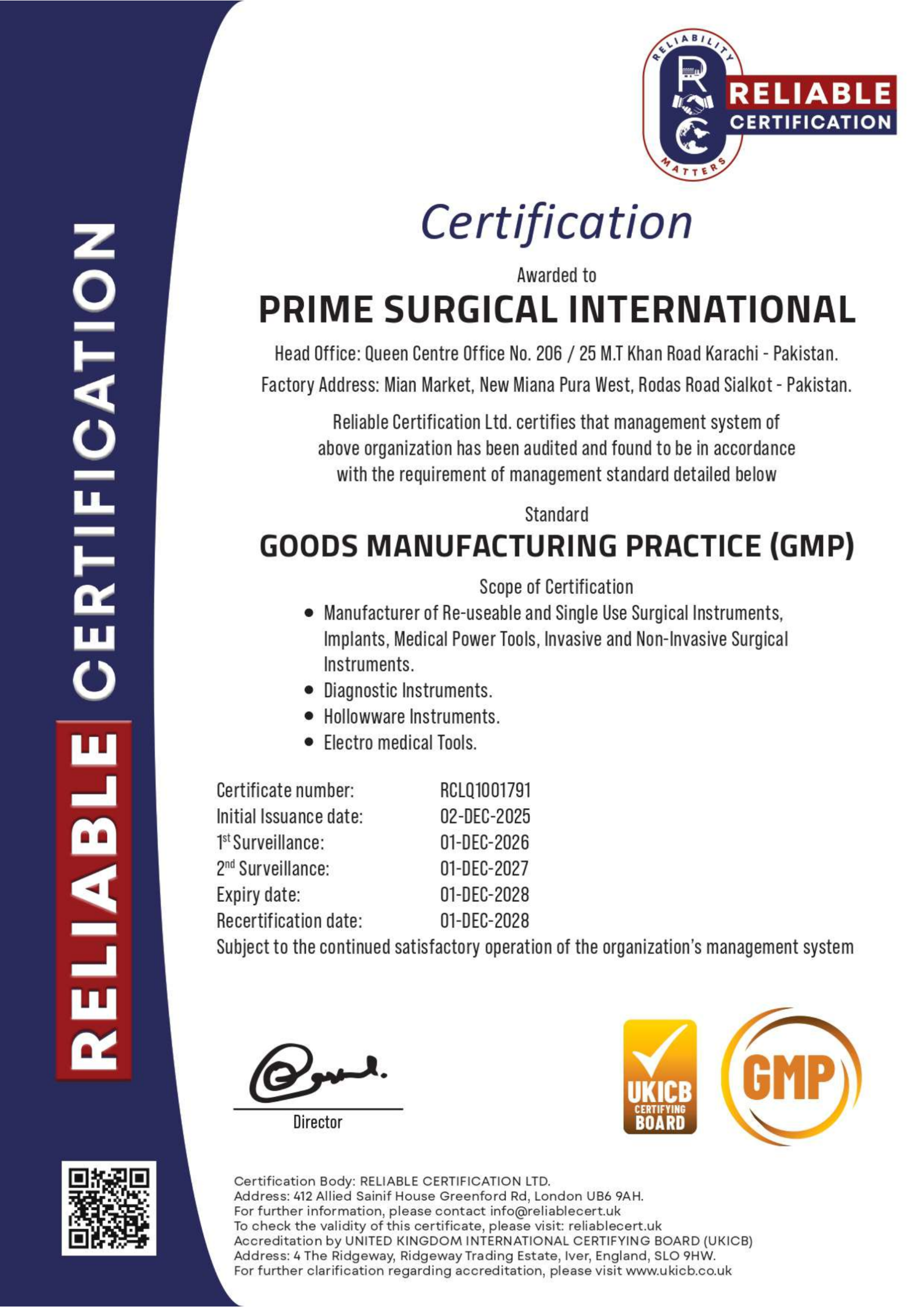 GMP Certification
